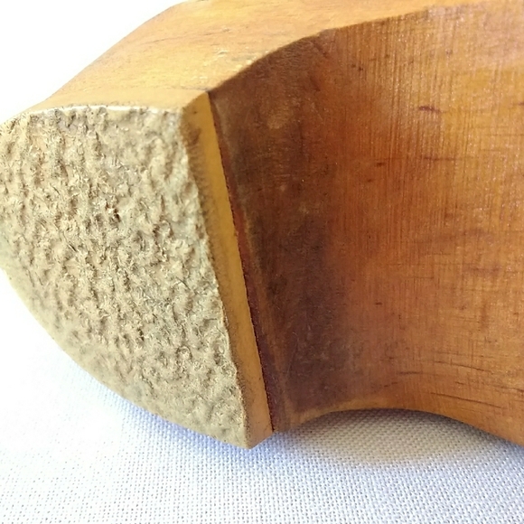 Vintage Træsko Wooden Shoes Clog Blue Slip On - Picture 5 of 8